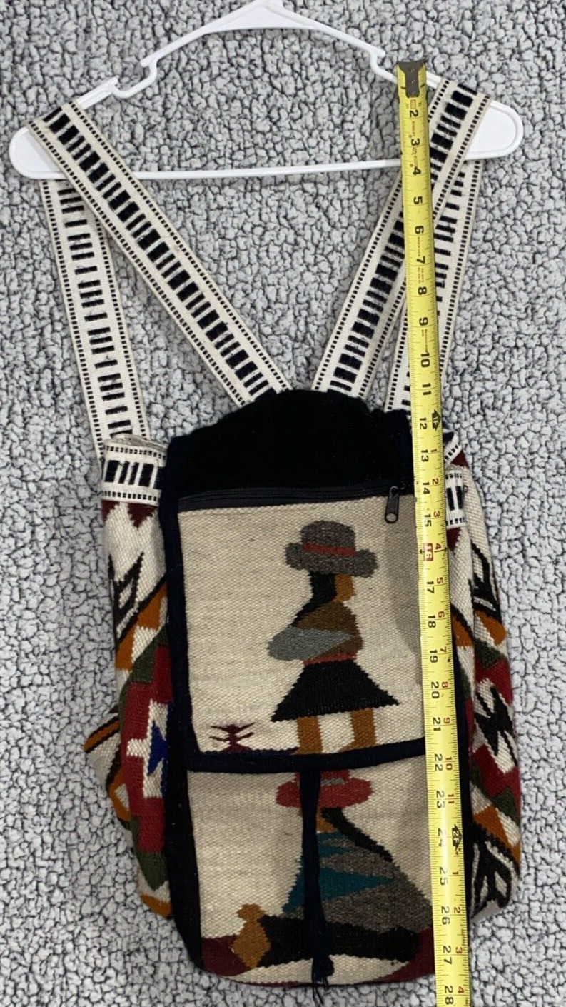 Peruvian Wool Woven Boho Backpack Hiking Book Bag 4