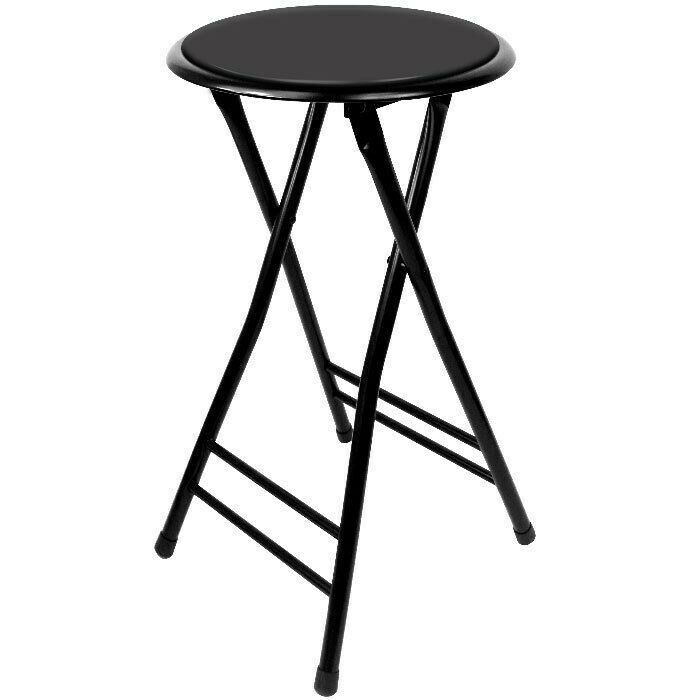 24 Inch Cushioned Folding Stool - Holds up to 250 Pounds - Easy to Store gallery