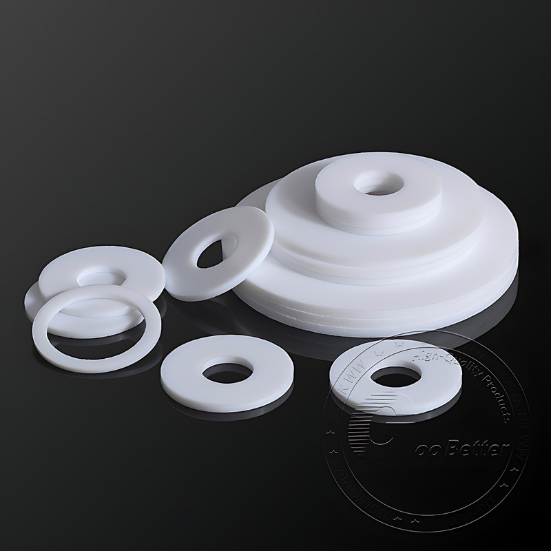 2mm Thick White PTFE High Temp Flat Ring Plastic Washer Seal Gaskets ID 3mm-66mm gallery