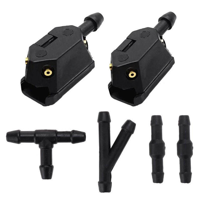 7Pcs/Set Front Windscreen Wiper Washer Nozzle 4 Way Check 2M Tube Pipe1614 gallery