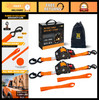 Heavy Duty Retractable Ratchet Straps 1" x 11.5' - 1,800lb Break Strength, 2-Pac gallery
