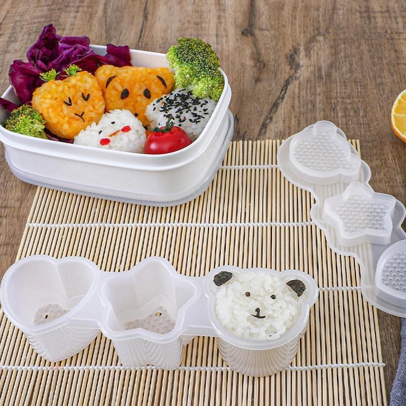 1Pc Cartoon Shape Rice Ball Set Sushi Mold Bento Stamper Kitchen Accessories gallery