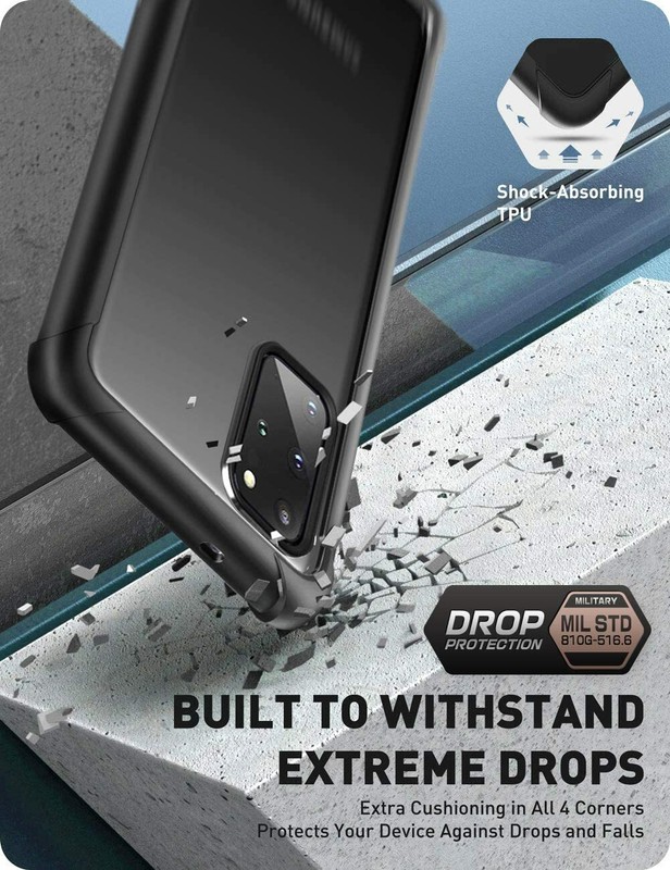 Clayco Full-Body Case Built-in Screen Cover Fingerprint ID for Galaxy S20+ Plus gallery