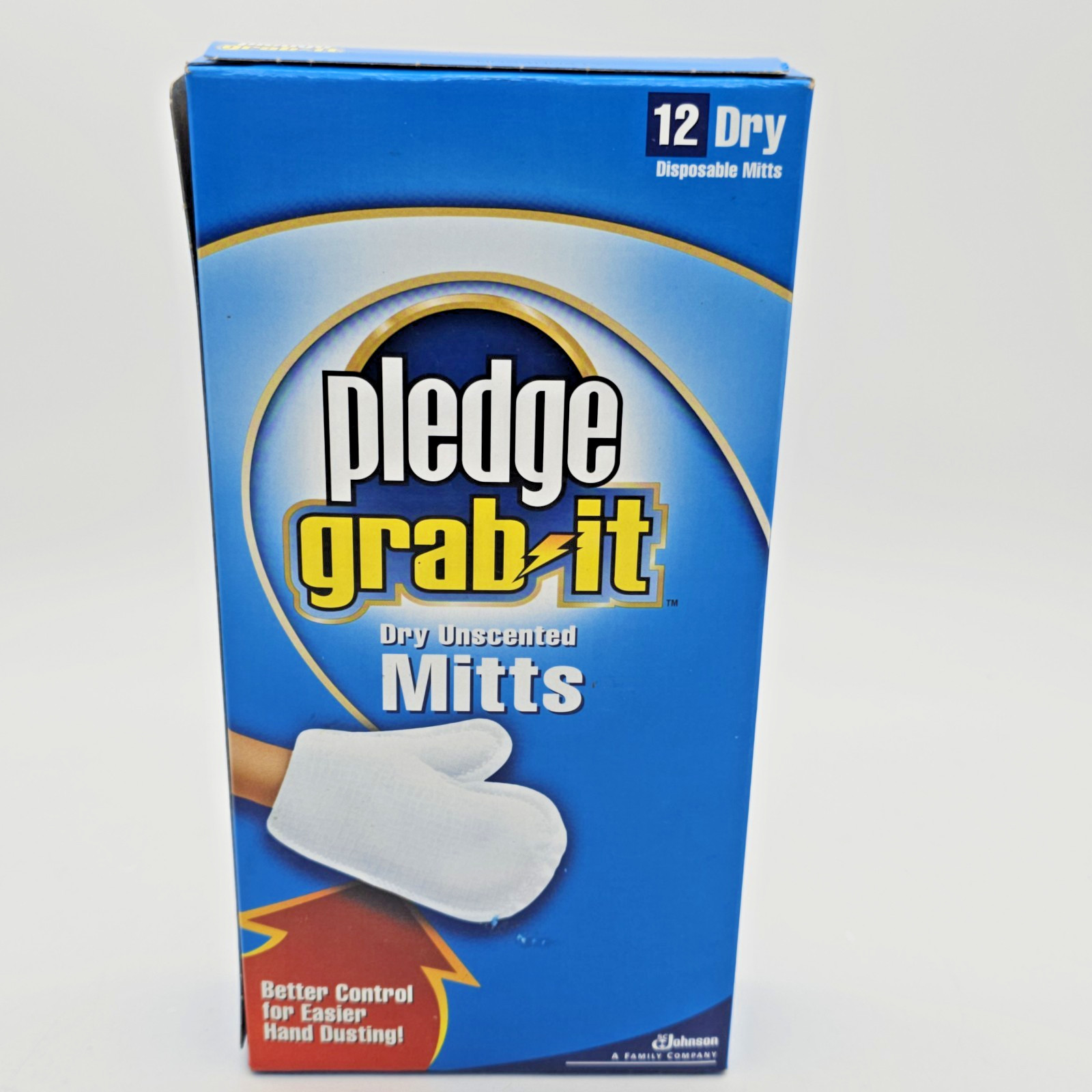 Pledge Grab It Dry Unscented Disposable Hand Dusting Mitts Gloves 5 UNUSED MITTS gallery