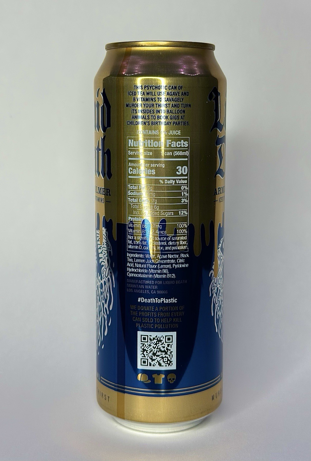 LIMITED Liquid Death “ARMLESS PALMER” Tea 19.2 oz (1) Can - Out Of Print Rare gallery