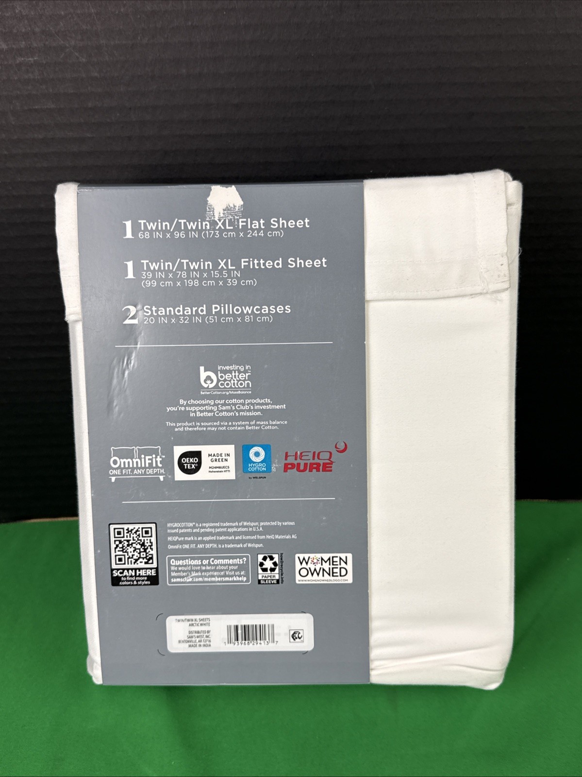 Member's Mark Performance 500 Thread Count Solid Sheet Set TWIN/TWIN XL White gallery