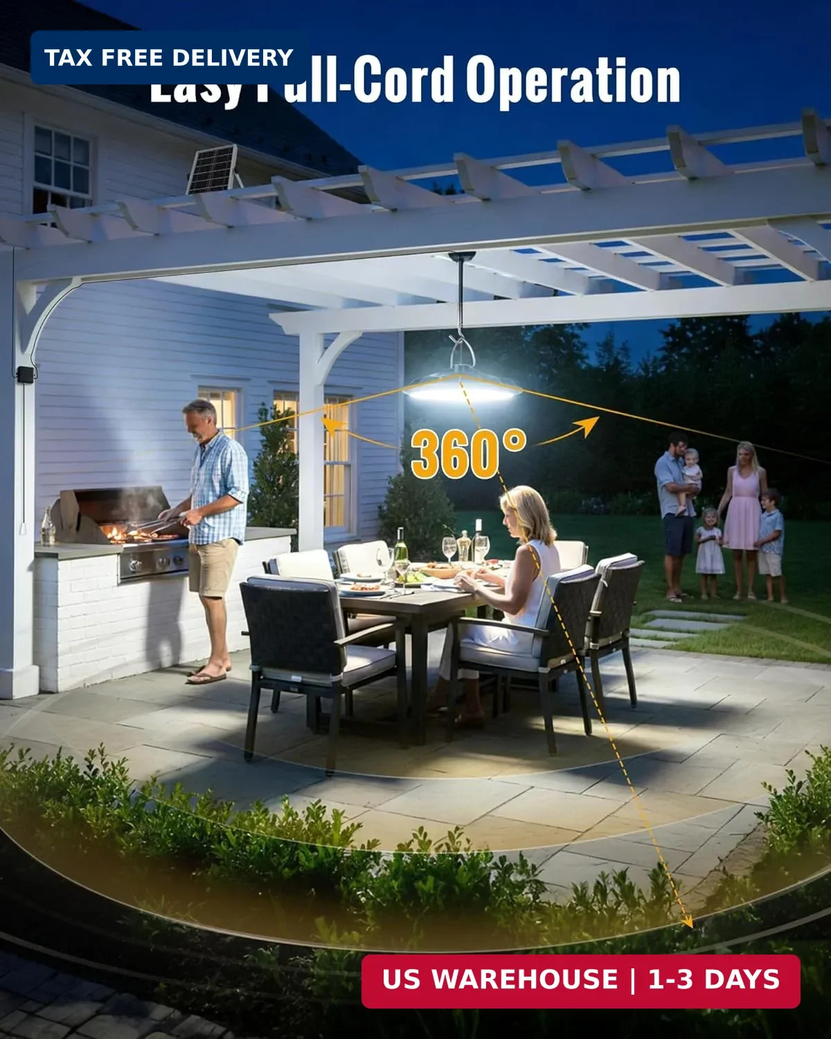 Solar Shed Light Indoor Outdoor, 2000LM Solar Pendant Light Daytime Available Pu gallery