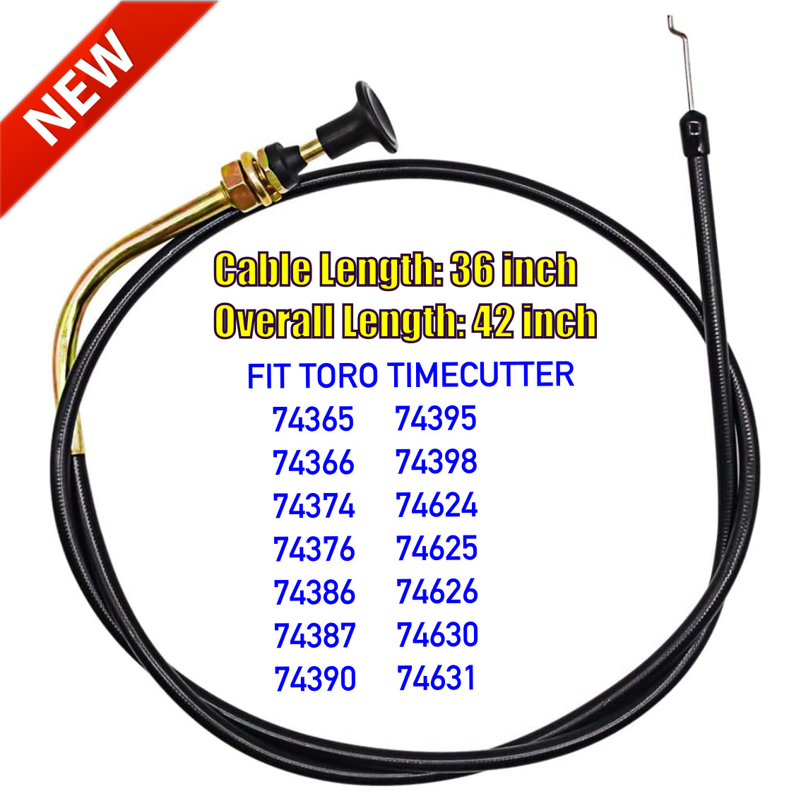 Replace For Toro TimeCutter Zero Turn Choke Cable 112-9753 Mower Part 42 Inch gallery