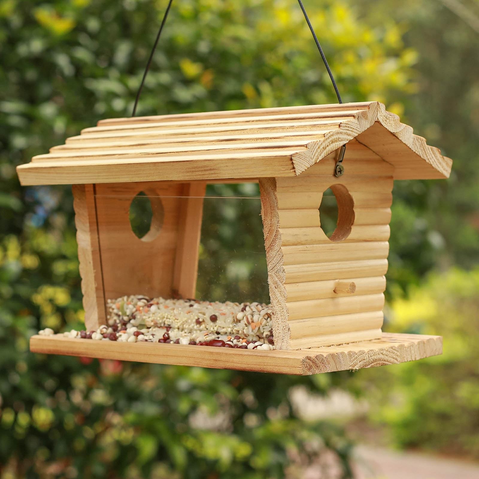 STARSWR Bluebird Feeder Outside,Mealworm Bird Feeder for Outdoors Squirrel Pr... gallery