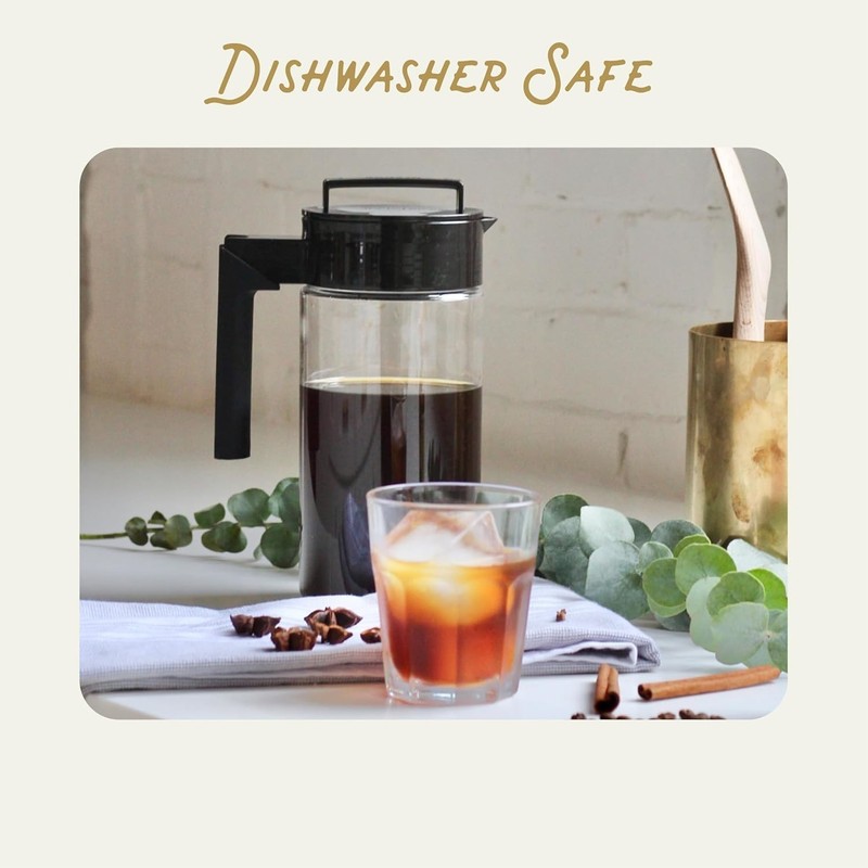 Cold Brew Coffee Maker Pitcher Airtight Leakproof BPA Free Fridge Brewer gallery