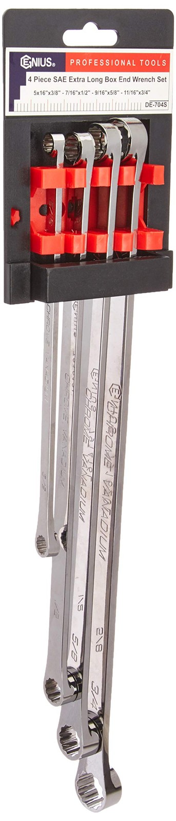 4pc SAE Extra Long Box End Wrench Set DE-704S gallery