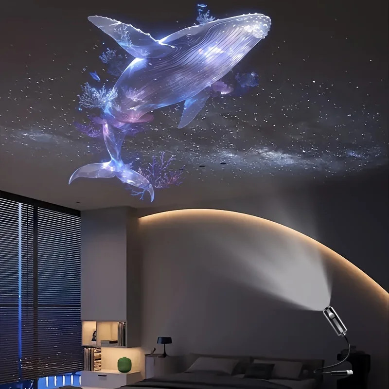 LED USB Night Light Projector 6 Patterns Whale Butterfly Starfish Gift gallery