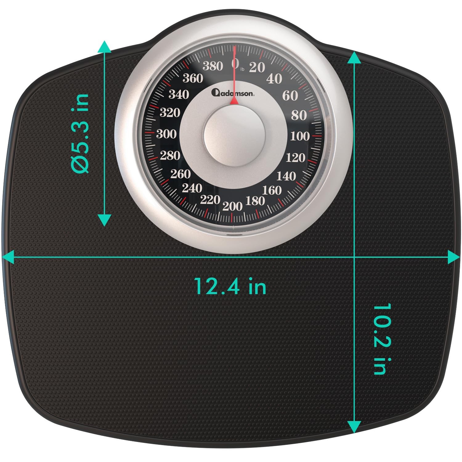 Adamson A25 Scales for Body Weight - Up to 400 LB - New Version 400 lb, Black gallery
