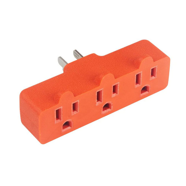 Heavy-Duty Grounded Triple Tap Adapter: 3-Way Electrical Splitter with 3 Outlets gallery