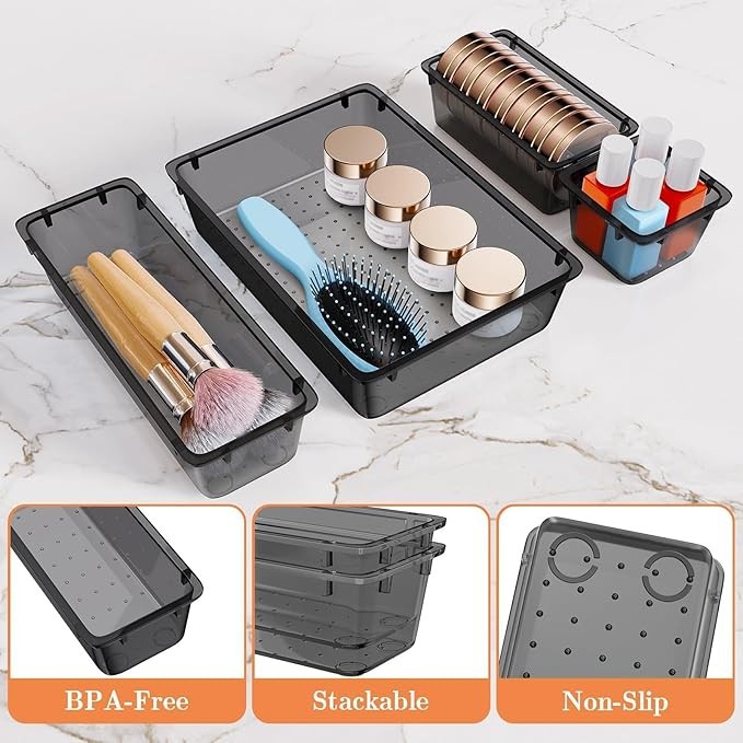 25PCS 4Size Plastic Drawer Organizer Set Versatile Organizer Tool Storage Bins gallery