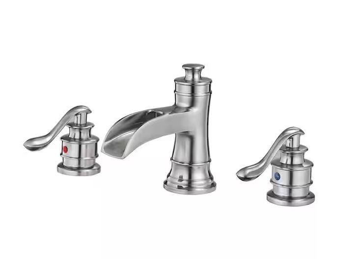 BWE Widespread Bathroom Faucet, 2 Handle, Spot Resist Brush Nickel A-96556-N-S gallery