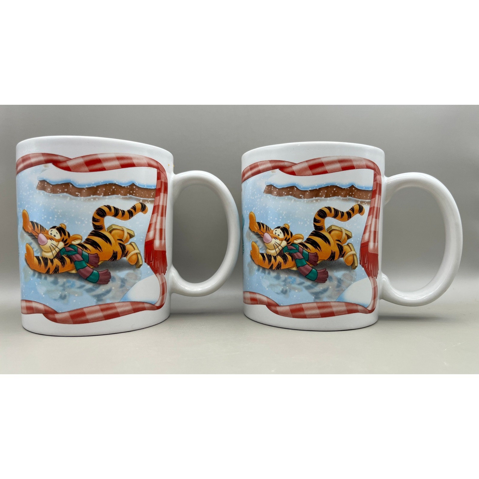Disney Winnie the Pooh Tigger Eeyore Winter Ice Skating Mug Set Houston Harvest gallery