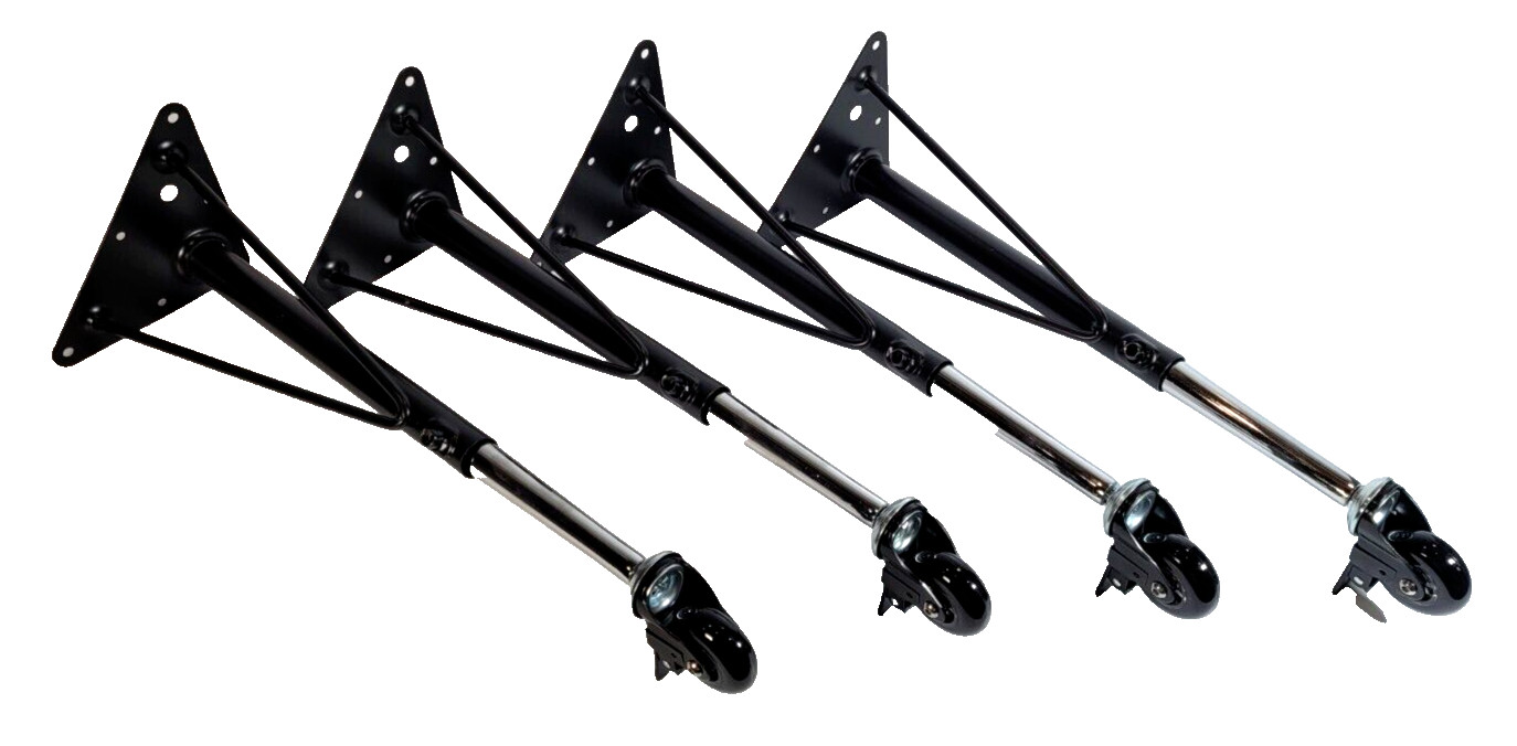 Heavy Duty Adjustable Long Tapered Legs With Casters Set of 4 gallery