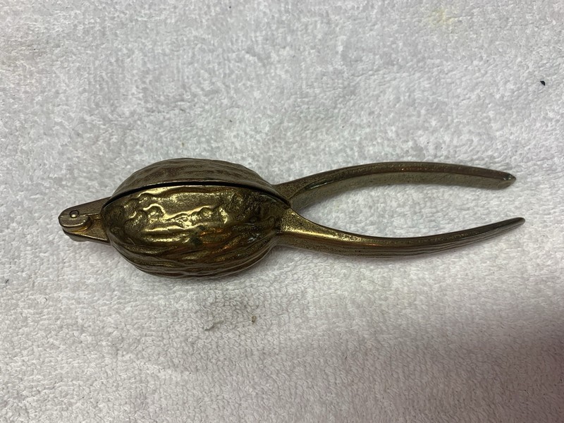 Vintage Brass Walnut Cracker Nuts Unique Collectible Party Piece Retro gallery