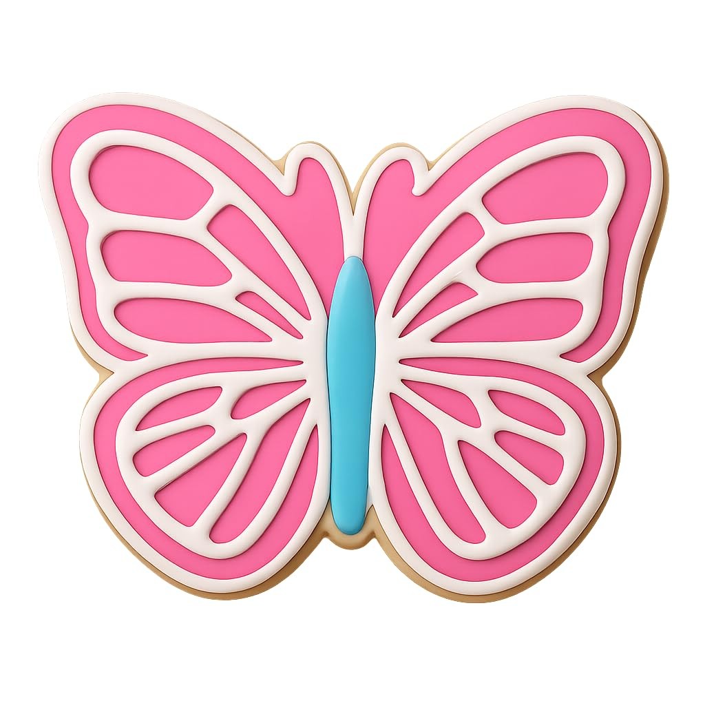 Majestic Monarch Butterfly Cookie Cutter & Stamp, Fondant, Clay - 4x3.3" gallery