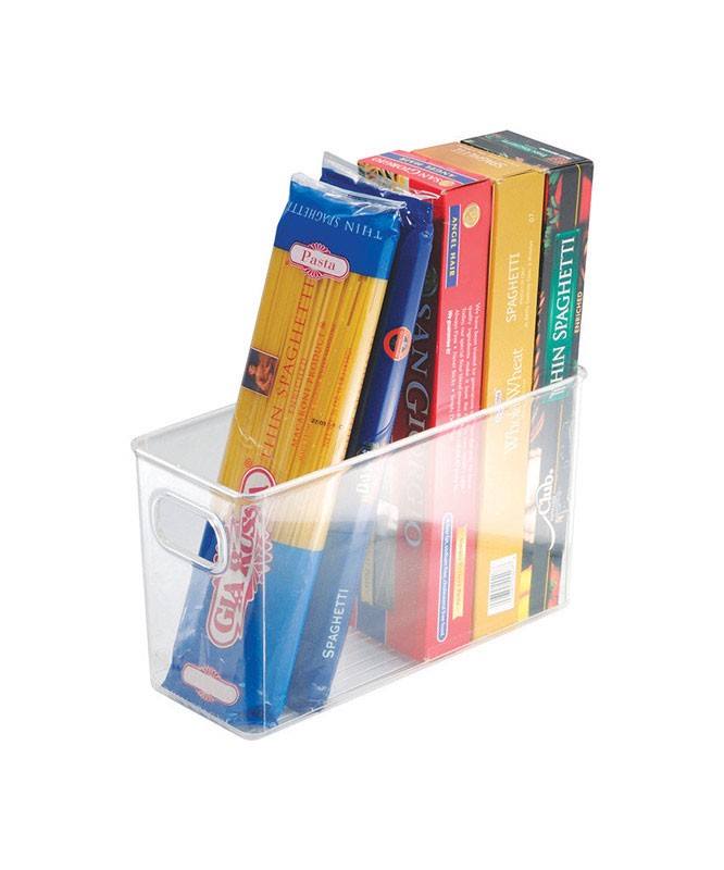 InterDesign 71630 Clear Plastic Rectangle Storage Bin 6 H x 4 W x 10 D in.