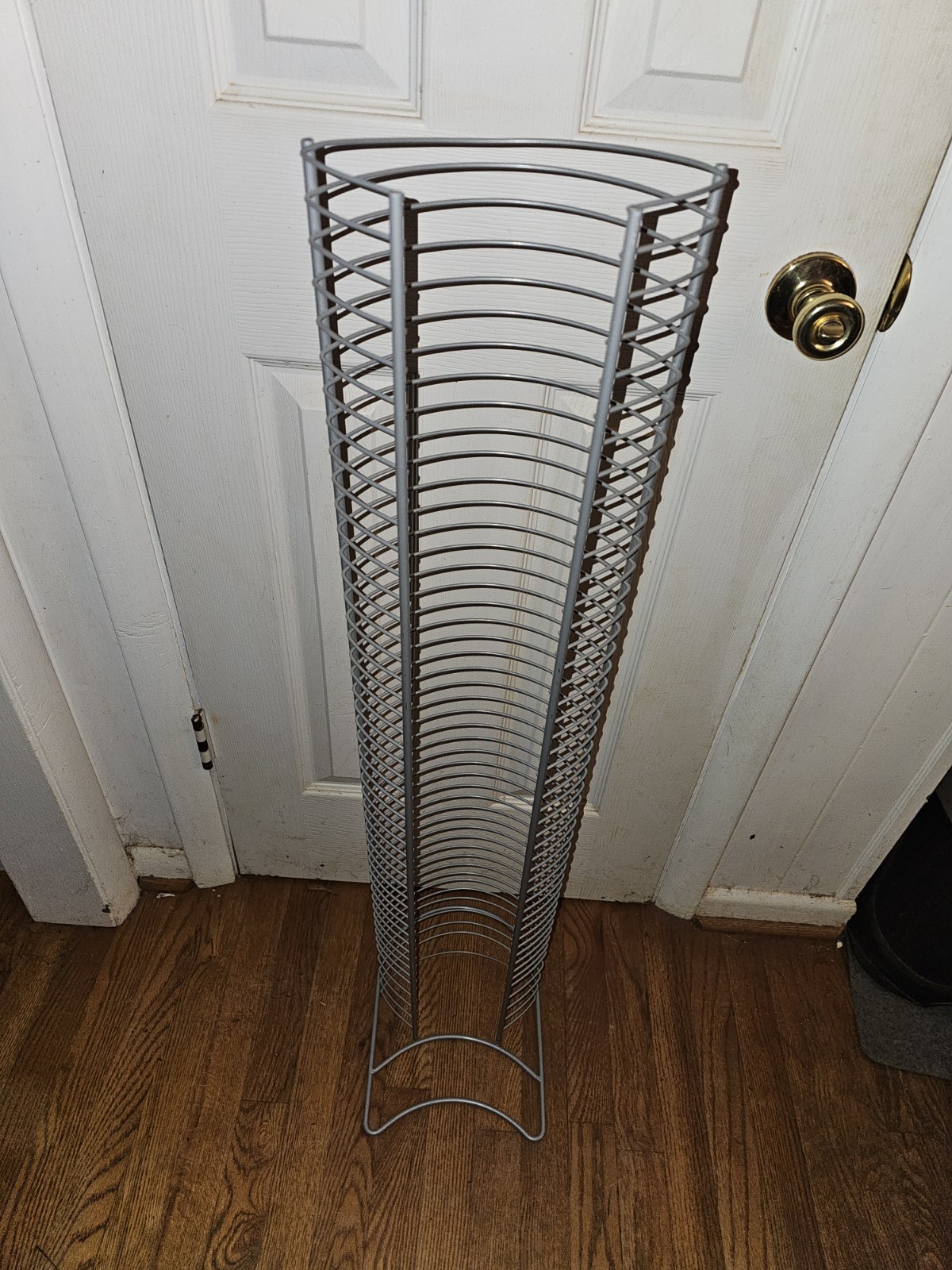 Wire DVD Game Storage Tower Holds 50 DVD 42 Single 4 Doubles 41" Silver Metal gallery