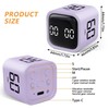 GuDoQi Multi-Function Cube Timer, 5/10/30/60 Min & Custom Count Down, Purple gallery