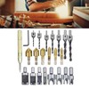 23PCS Hole Drilling Bit Set 1/4in Hex 3/8in Round Countersink Drill Bit Tool Kit gallery