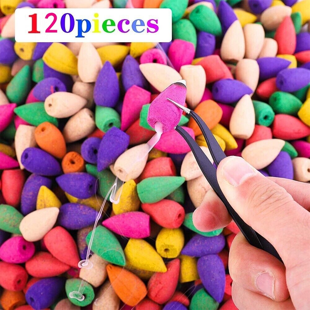 120PCS Incense Burner Cones Backflow Smoke Waterfall Censer Holder Bullet USA gallery