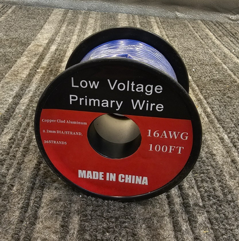 Low Voltage Primary Wire 16AWG 100FT Blue Copper Clad Aluminum gallery