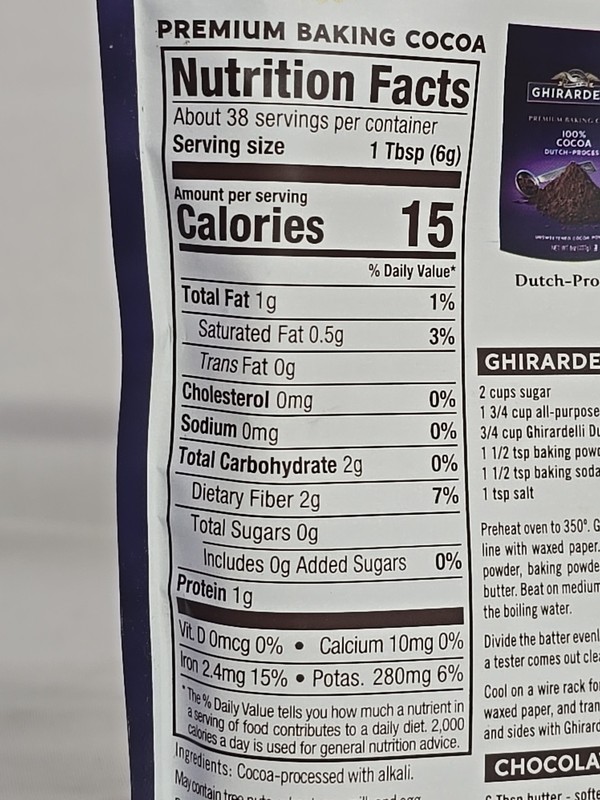 GHIRARDELLI Premium Baking DUTCH PROCESS 100% Unsweetened Cocoa Powder 8 oz Bag gallery