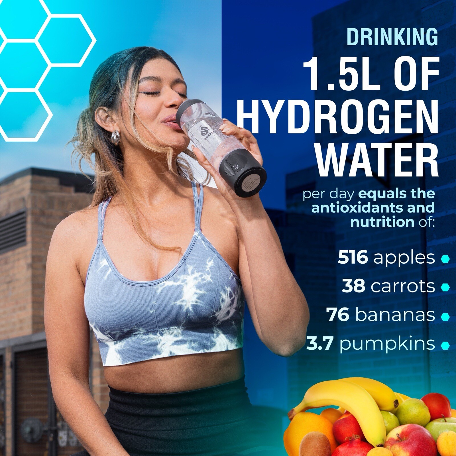 AeonPure Hydrogen Water Bottle Generator -SPE&PEM Rechargeable- 4.5PPM, Black gallery