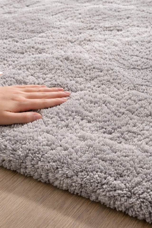 Luxury Hand Tufted Wool Area Rug | Plush Neutral Carpet | Soft Modern Carpet gallery