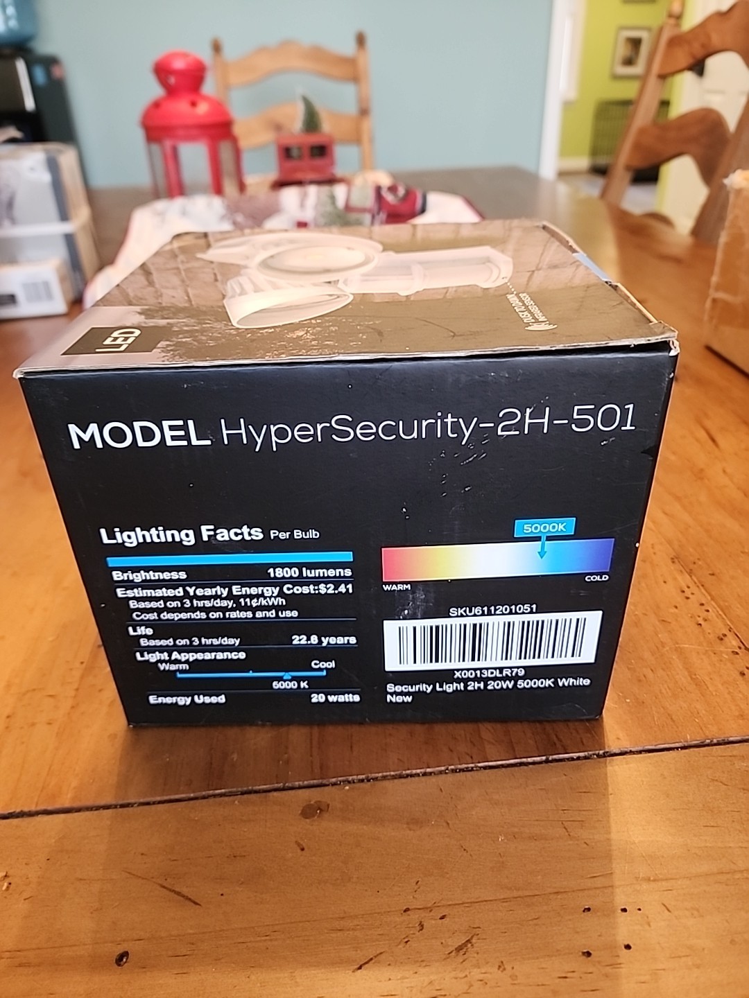 Hyperikon 2-Head LED Motion Security Light 1800 Lumens never used, open box 20w gallery