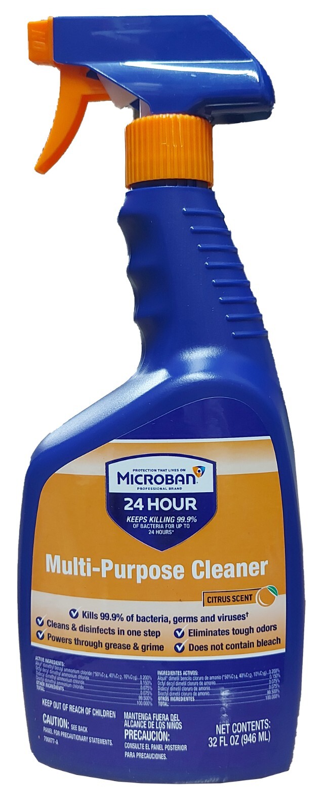 Microban 24 Hour Multi-Purpose Disinfectant Cleaner Spray - 32 Fl oz gallery