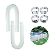 Swimming Pool Replacement Hose, Stretchable 59 inches x 1.25 inches, White
