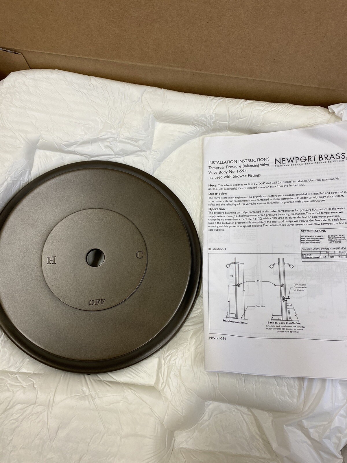 Newport Brass 3-2414BP/03W Single Handle Shower Valve Trim with Shower Head gallery