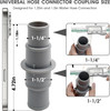 Pool Hose Adapter Connector Coupling 1-1/4" or 1-1/2" Plastic Pool Vacuum Hose A gallery