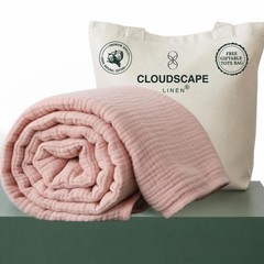 CLOUDSCAPE 4 Layer Muslin Blanket for Adults, 100% Cotton Blanket King Size, …
