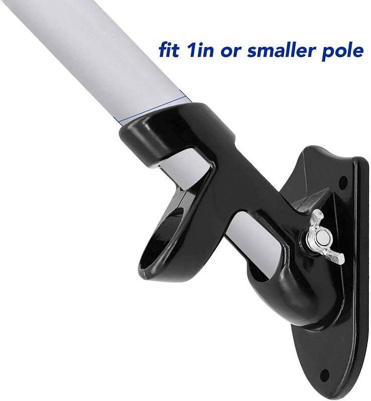 Adjustable Flag Pole Bracket 2-Position Flag Pole Holder Aluminum Alloy Mounting gallery