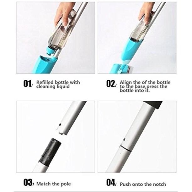 Spray Mop Microfiber Cleaner 360° Professional Handle Mop for all Types of Floor gallery