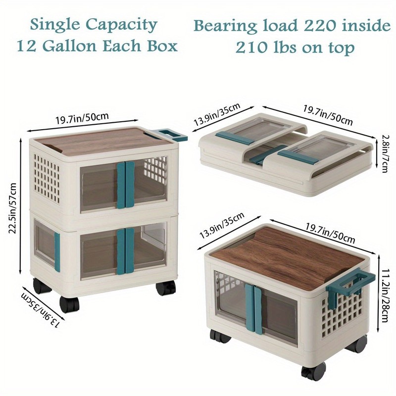 Stackable Plastic Storage Bins with Lids & Doors: Foldable, Wheeled Organizers gallery