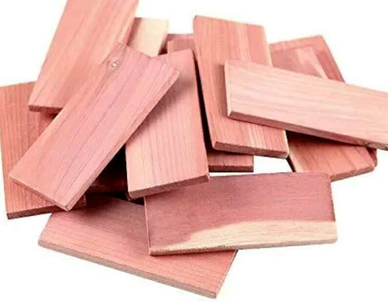 12 Cedar Wood Blocks (Aromatic) natural moth repellant. Made in America. gallery