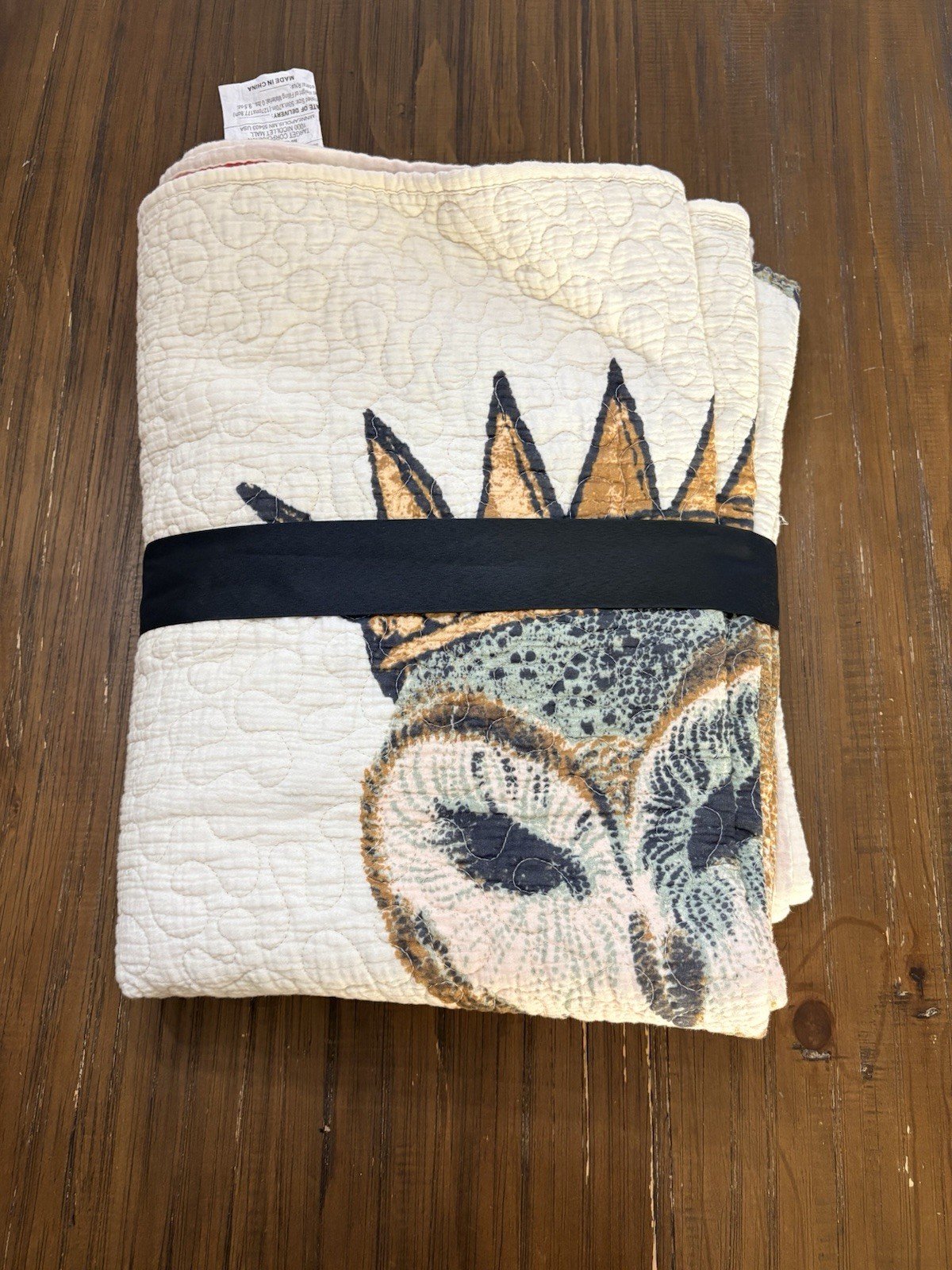 NWT John Derian x Target Reversible King of Hearts Owl Card Quilted Throw gallery