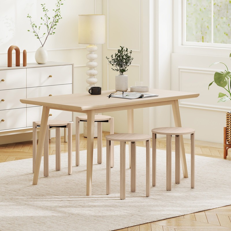 Stackable Stools Set of 4 w/Rolling Base Locking Casters for Kitchen Apartments gallery
