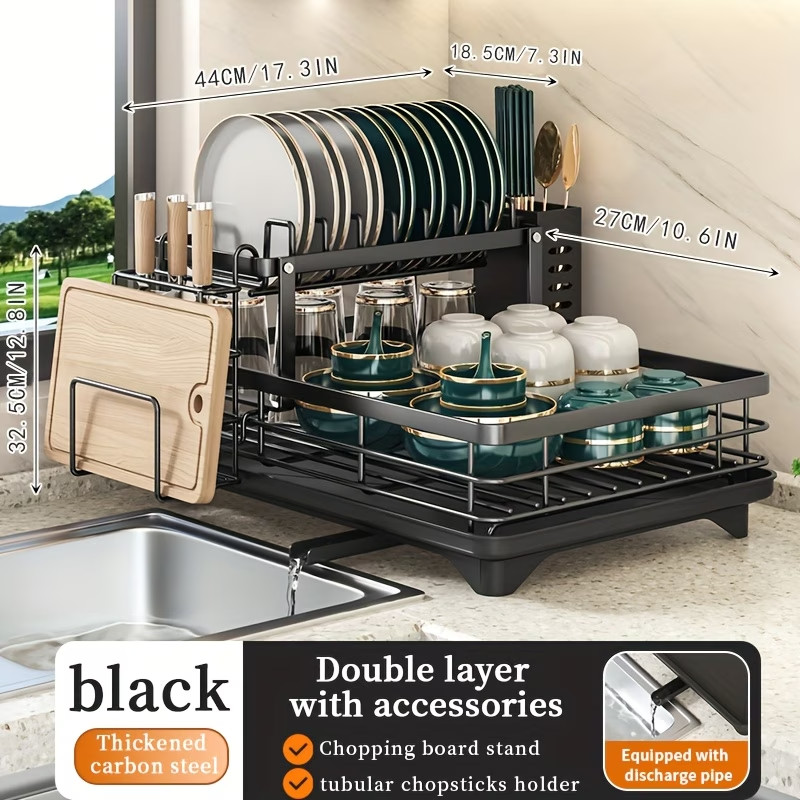 2-Tier Metal Dish Drying Rack gallery