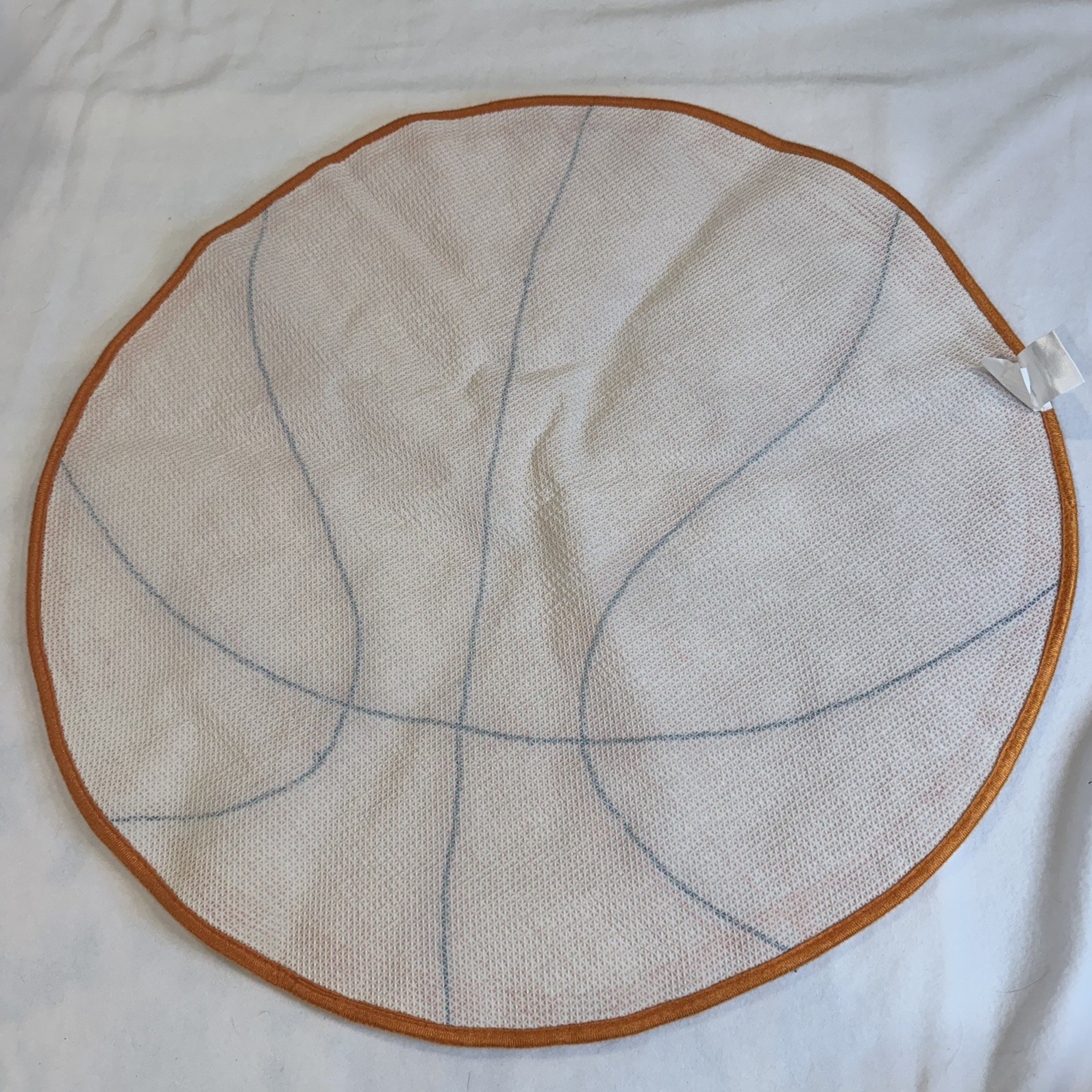 Hand Tufted Basketball Bedroom or Bathroom Rug - 25 in Round; 100% Cotton Kids gallery
