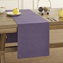 Basic Linen Style Table Runner, 14 x 48 Inch 14×48 Inch Dark Purple Chambray