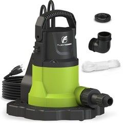 FLUENTPOWER Automatic Pool Cover Pump, 3/4 HP 3400GPH Submersible Water Pump
