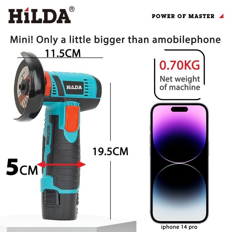 12V Cordless Mini Angle Grinder Brushless Cut Off Polish Grinding Tool USA Sell gallery